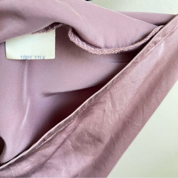 Helen Wang Pink 100% Silk Midi Slip Skirt Womens Size 8 - Picture 5 of 5
